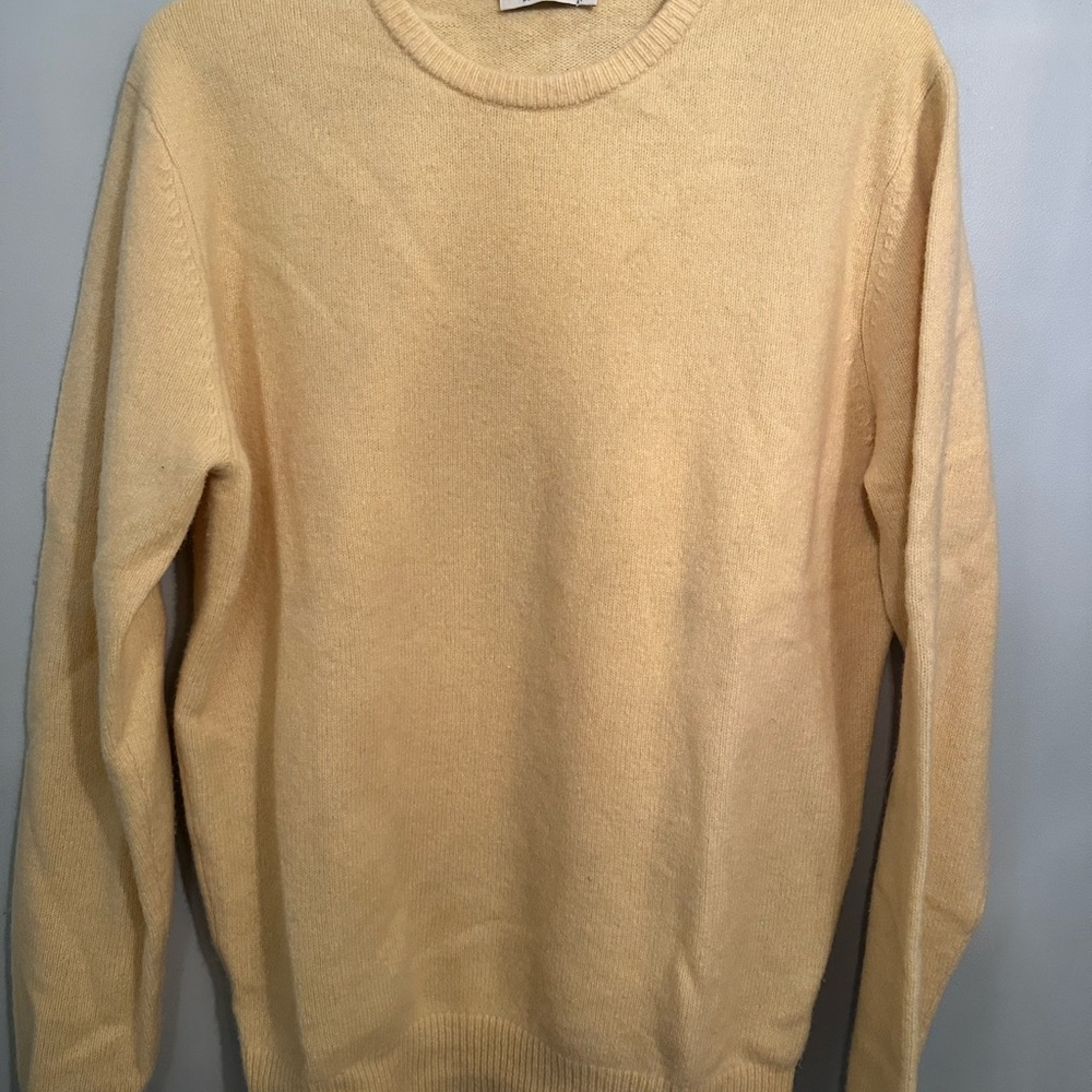 Suitsupply Men's Light Yellow Crewneck Sweater